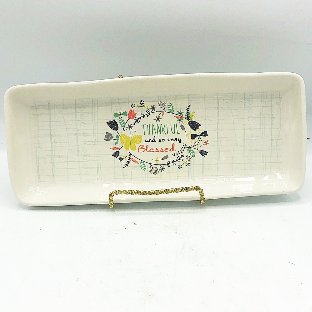 Bloom by Amylee Weeks Thankful And So Very Blessed Serving Tray